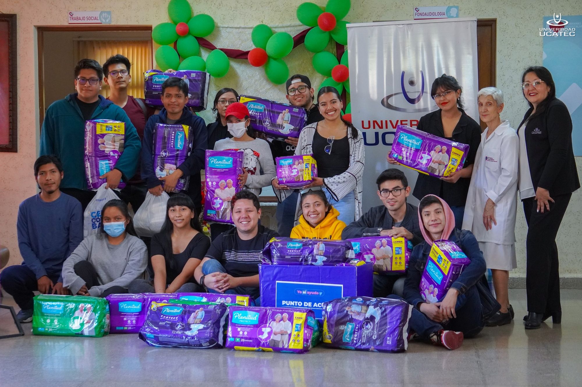 Estudiantes de la UCATEC realizaron una exitosa campaña de recolección de pañales para el Centro Puntiti